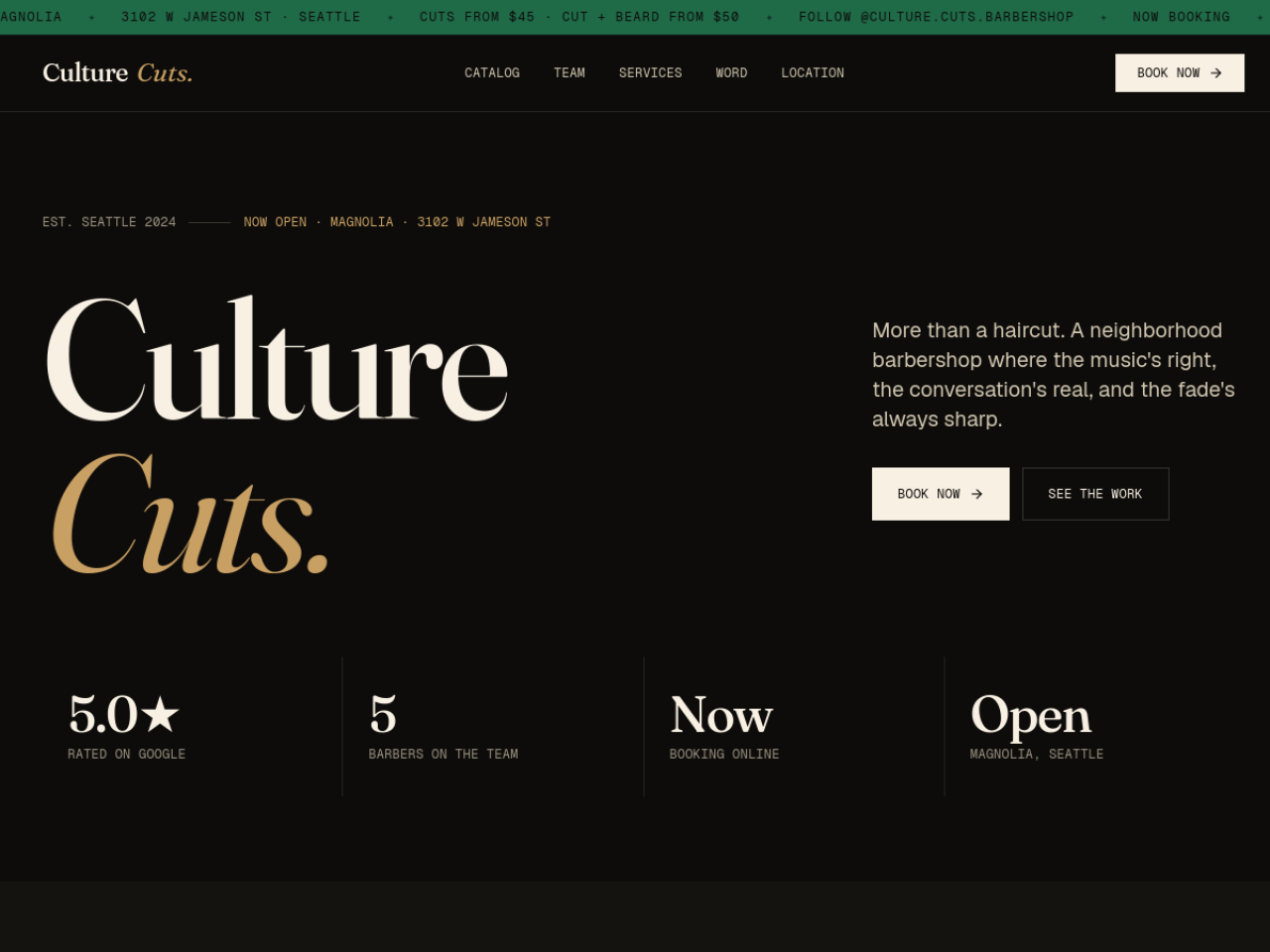 Culture Cuts website